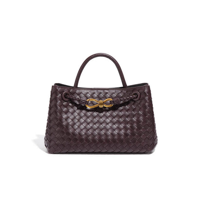 Woven Frame Handbag with Knot Detail