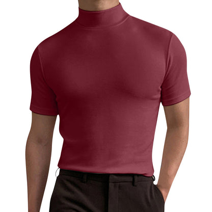 Mock Neck Fitted Tee