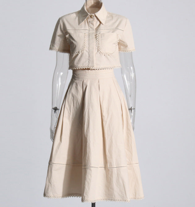 Contrast Trim Two-Piece Set
