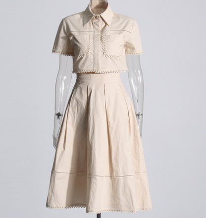 Contrast Trim Two-Piece Set