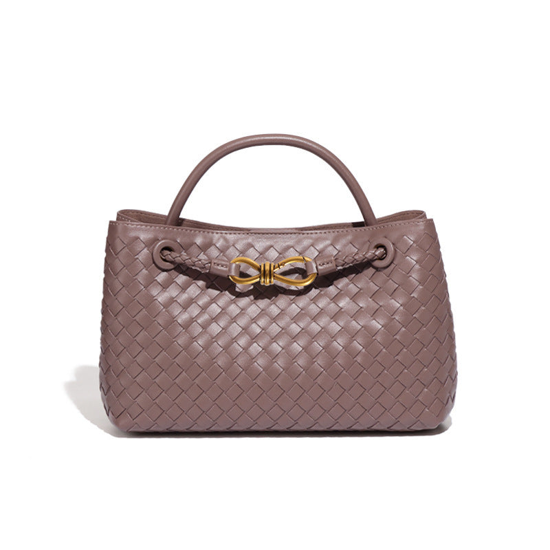 Woven Frame Handbag with Knot Detail