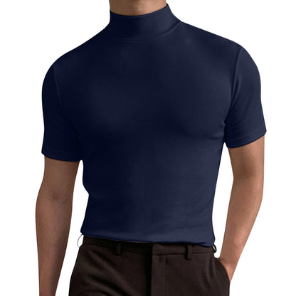 Mock Neck Fitted Tee