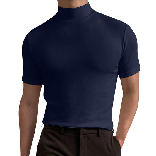 Mock Neck Fitted Tee