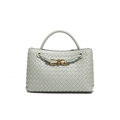 Woven Frame Handbag with Knot Detail