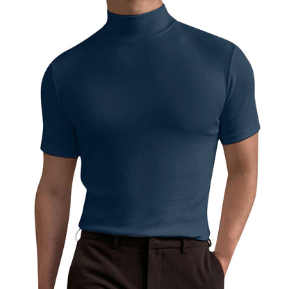 Mock Neck Fitted Tee