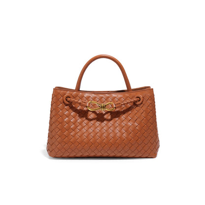 Woven Frame Handbag with Knot Detail
