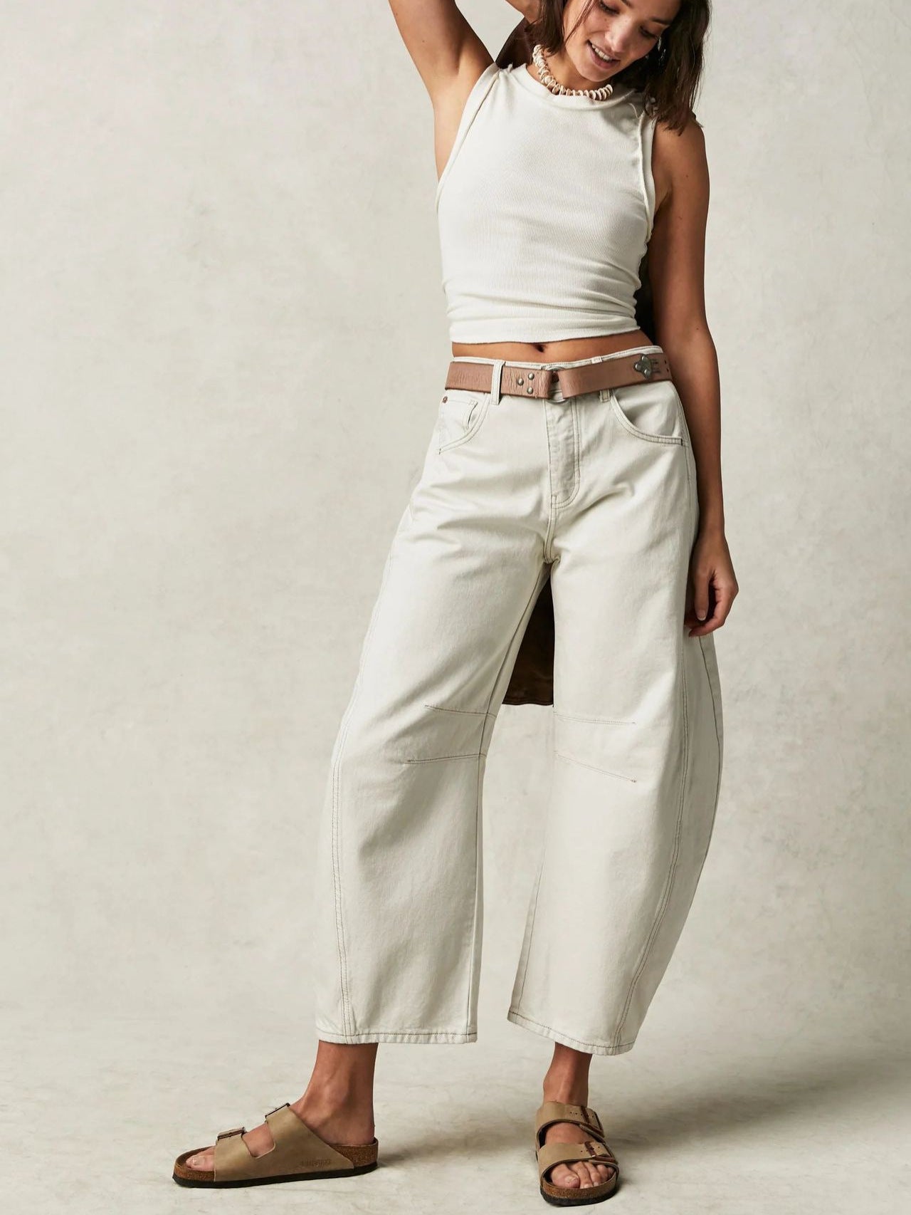 Wide-Leg Leopard Print Pants