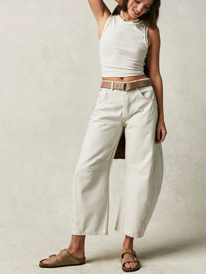 Wide-Leg Leopard Print Pants
