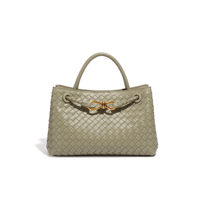 Woven Frame Handbag with Knot Detail