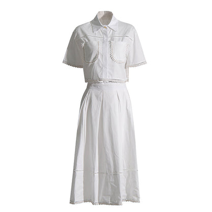 Contrast Trim Two-Piece Set