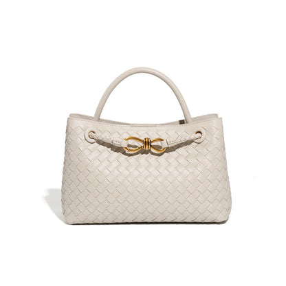 Woven Frame Handbag with Knot Detail
