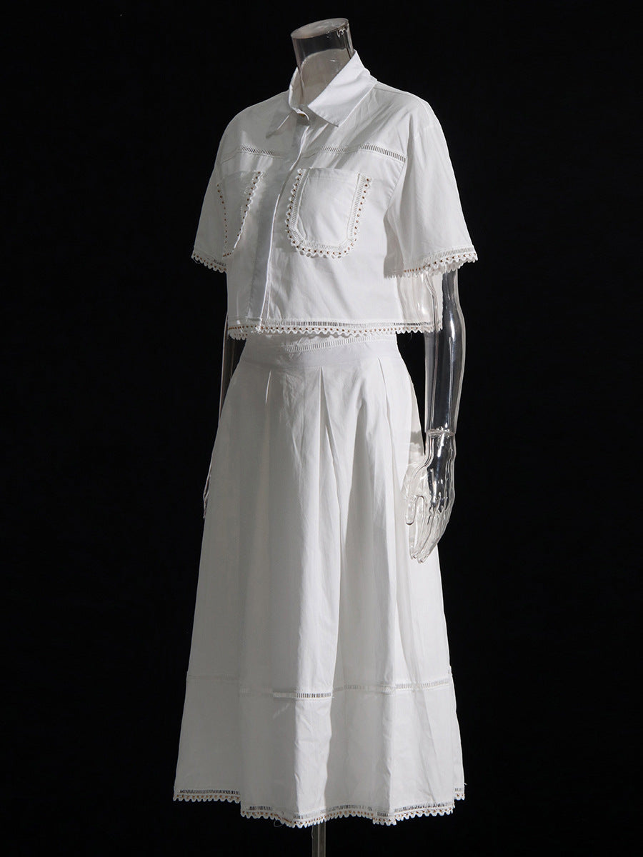 Contrast Trim Two-Piece Set