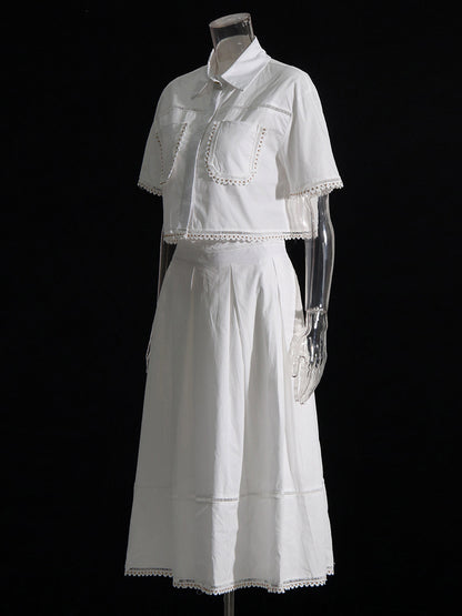 Contrast Trim Two-Piece Set