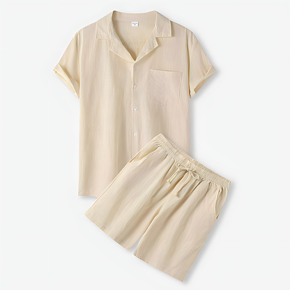 Relaxed Short Sleeve Shirt & Shorts Set