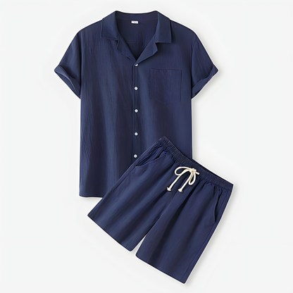 Relaxed Short Sleeve Shirt & Shorts Set