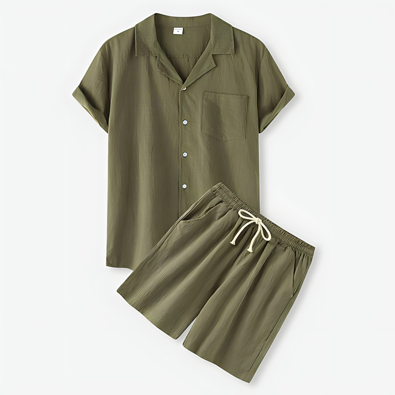 Relaxed Short Sleeve Shirt & Shorts Set