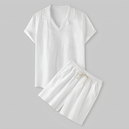 Relaxed Short Sleeve Shirt & Shorts Set