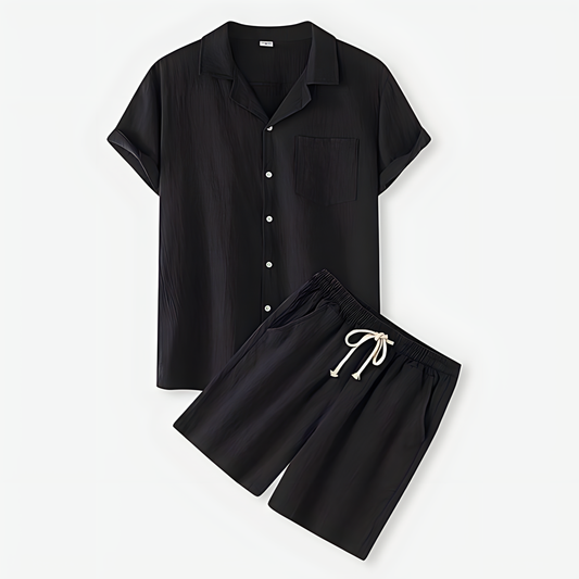 Relaxed Short Sleeve Shirt & Shorts Set