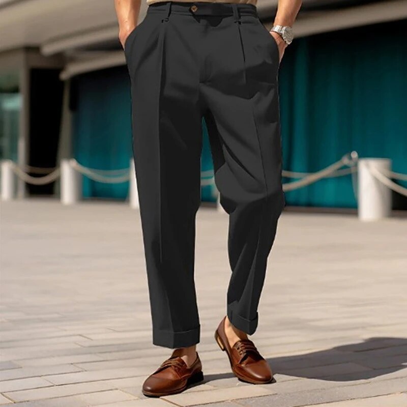 Pleated Cuff Trousers