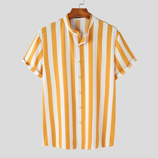 Vertical Statement Collar Shirt