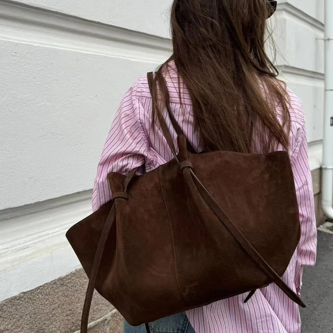 Oversized Suede-Effect Tote