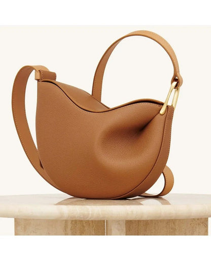 Curved Flap Shoulder Bag