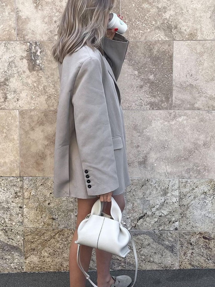 Structured Slouch Top Handle Bag
