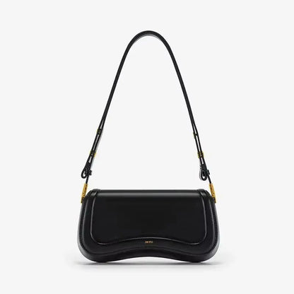 Curved Wave Edge Shoulder Bag