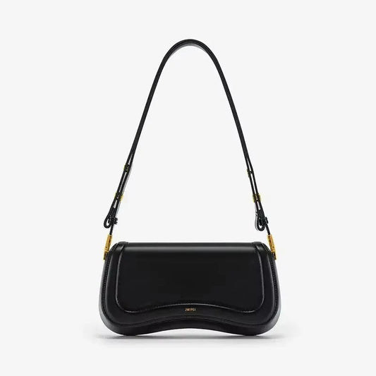 Curved Wave Edge Shoulder Bag