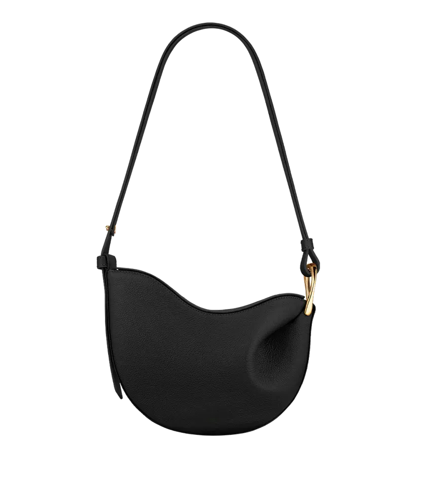 Curved Flap Shoulder Bag