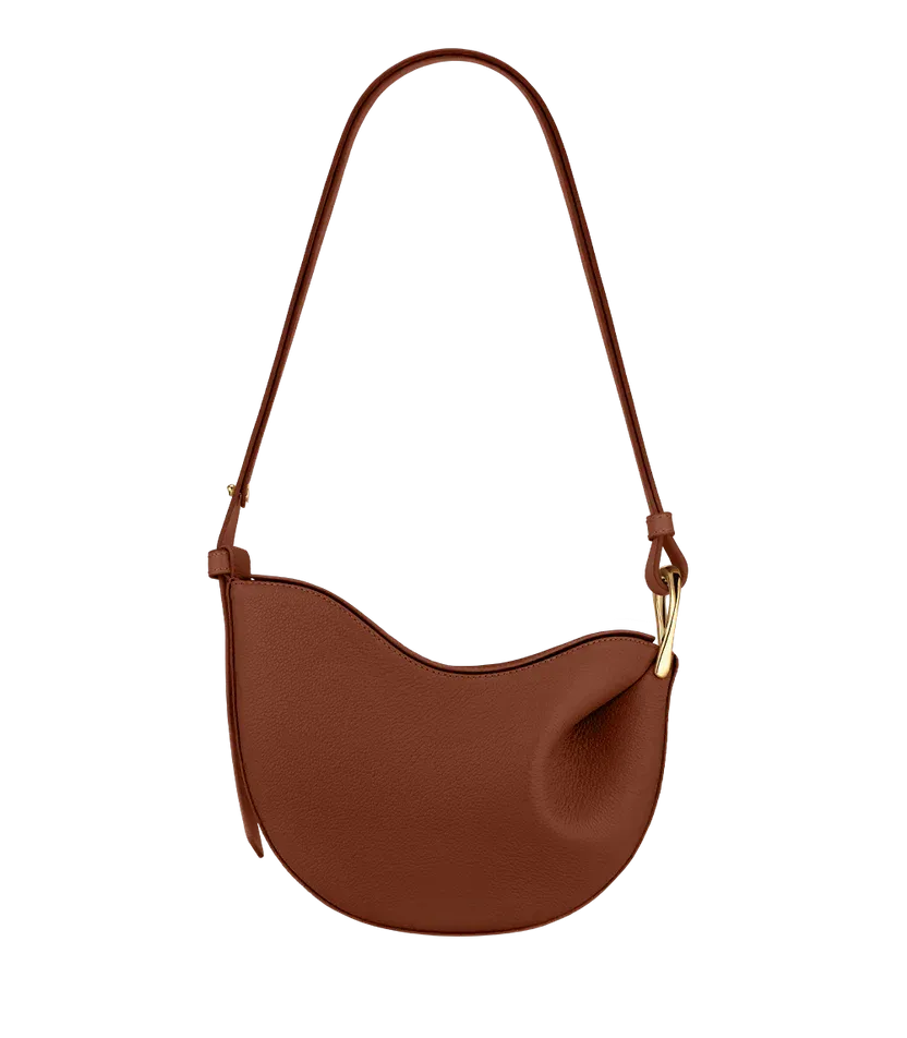Curved Flap Shoulder Bag