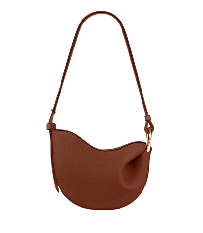 Curved Flap Shoulder Bag