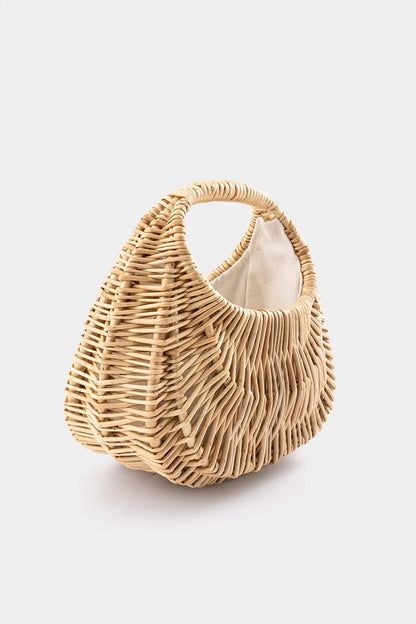 Open Weave Curved Handle Bag