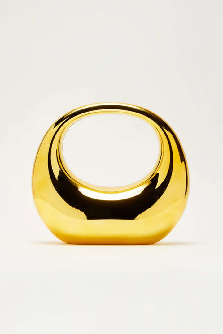 Arc Handle Sculpted Clutch