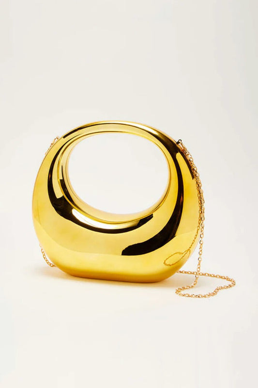 Arc Handle Sculpted Clutch