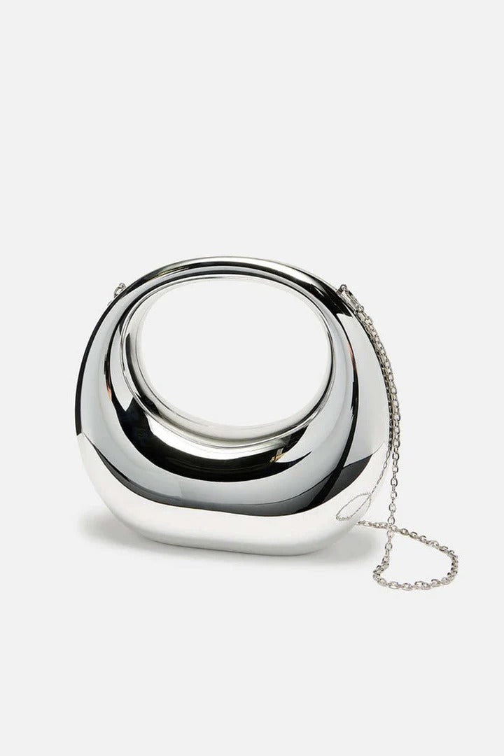 Arc Handle Sculpted Clutch