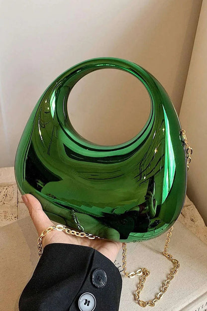 Arc Handle Sculpted Clutch