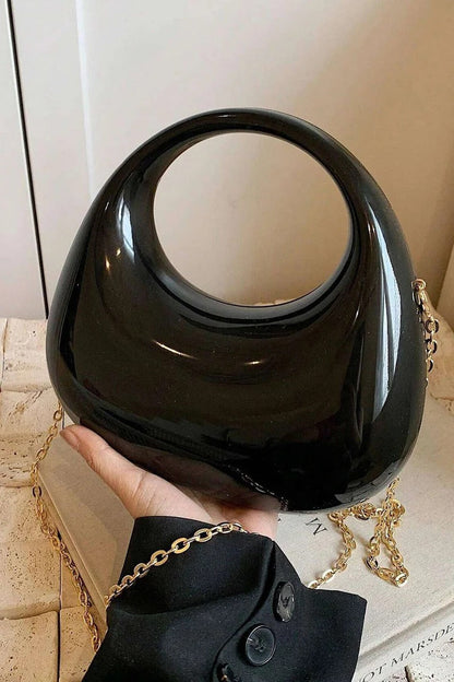 Arc Handle Sculpted Clutch