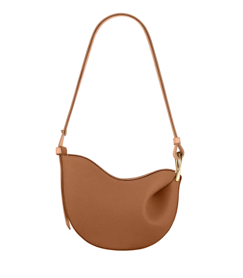 Curved Flap Shoulder Bag
