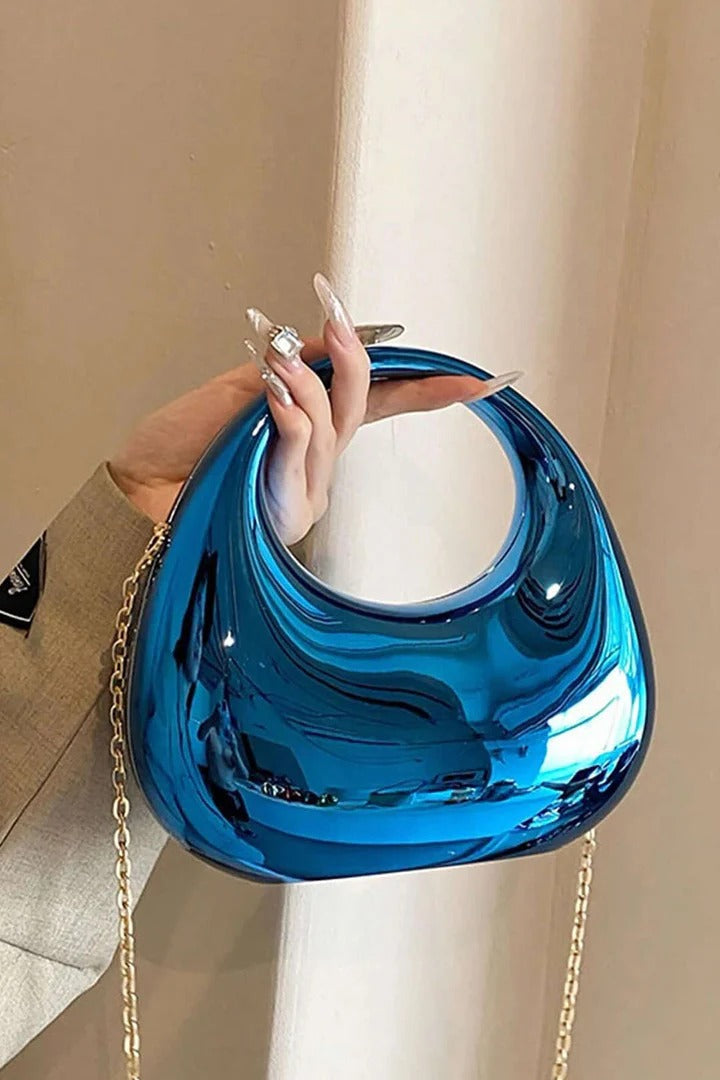Arc Handle Sculpted Clutch