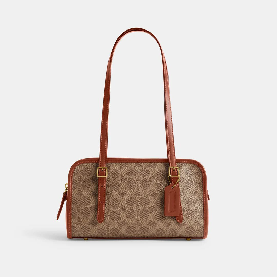 Box-Edge Rectangular Shoulder Bag