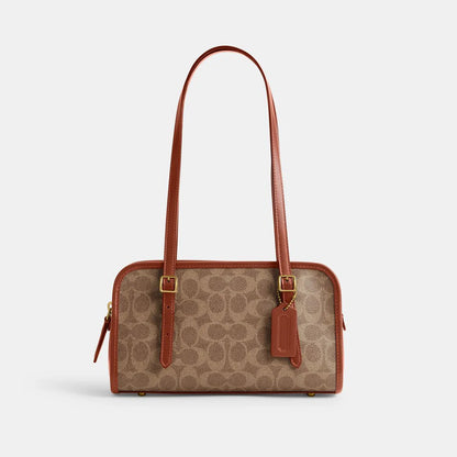 Box-Edge Rectangular Shoulder Bag
