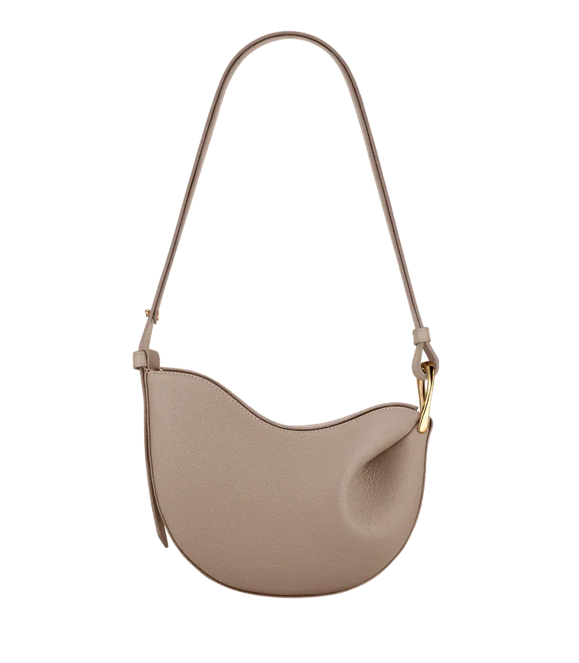 Curved Flap Shoulder Bag