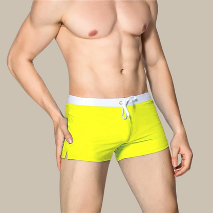 Short Drawstring Swim Trunks