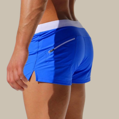 Short Drawstring Swim Trunks