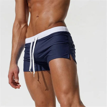 Short Drawstring Swim Trunks