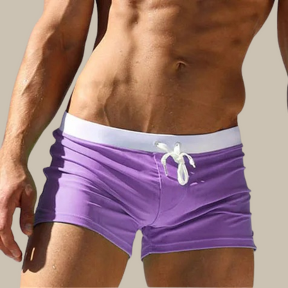 Short Drawstring Swim Trunks