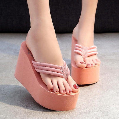 Elevated Wedge Flip-Flops