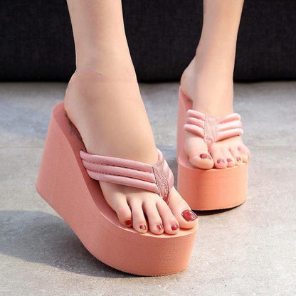 Elevated Wedge Flip-Flops