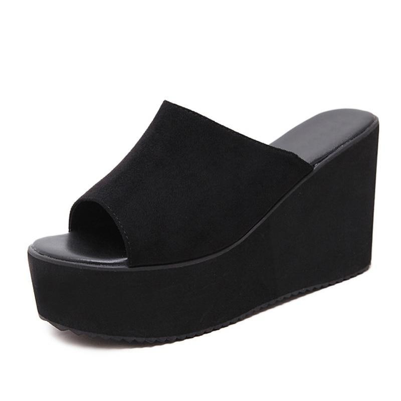 Slide-On Wedge Sandals